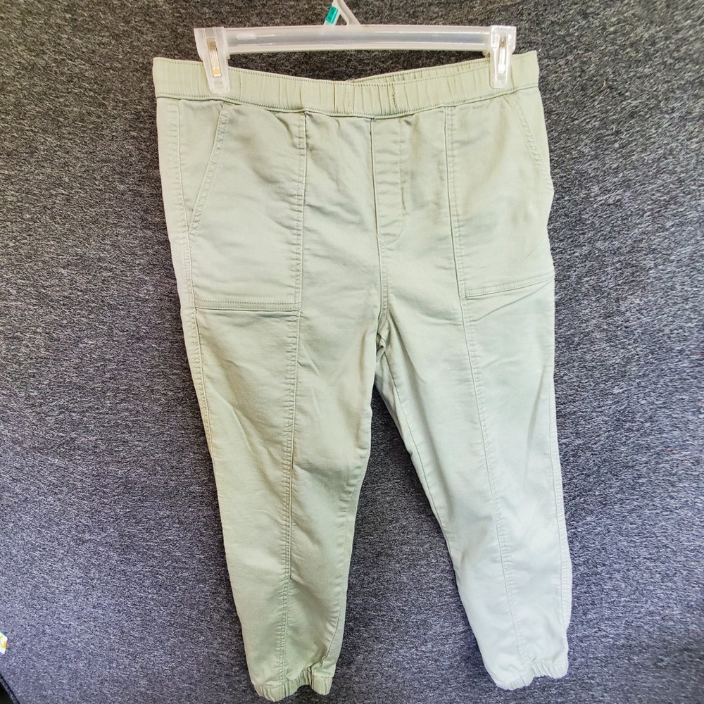 Berkley Jensen Womens Sage Green Utility Jogger Pants Size L Stretch Pull On